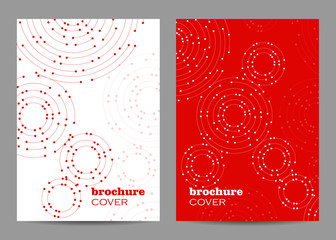 Brochure template layout design. Geometric pattern with connected lines and dots