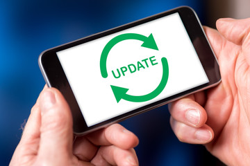 Update concept on a smartphone