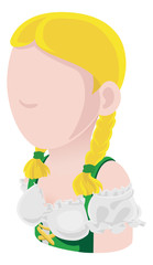 A Oktoberfest Woman avatar cartoon person icon emoji