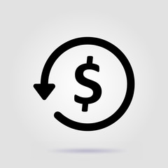 Obraz premium Chargeback glyph icon, e commerce and marketing