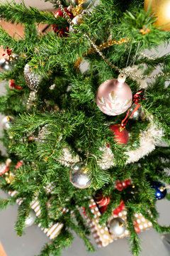 Christmas tree with presents underneath. High resolution image for Christmas Holliday.