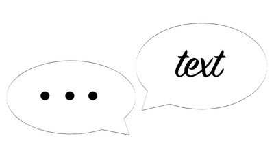 Speech bubbles icon vector flat design