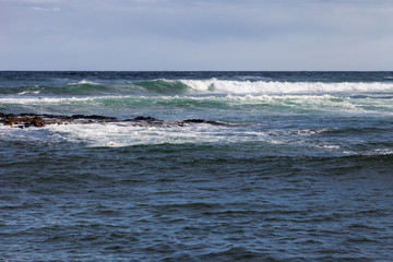 Stormy sea landscape in the Iceland
