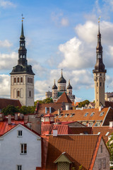 Skyline of Tallinn in Estonia
