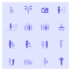 Fototapeta premium Human resources icons - human resource icon set.