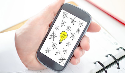Best idea concept on a smartphone