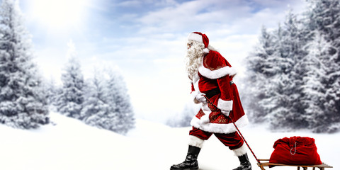 Santa claus and winter time 