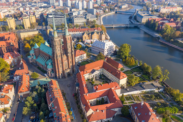 St. John's the Baptist Cathedral aerial view