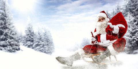 Santa claus and winter time 