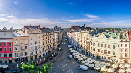 Grodzka street panorama aerial view - obrazy, fototapety, plakaty