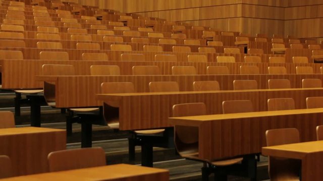 Empty Audience Wood Furniture
