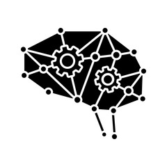 Deep learning AI glyph icon