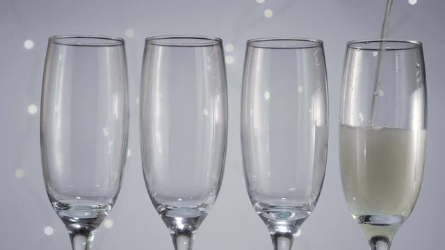 Champagne glasses, new year