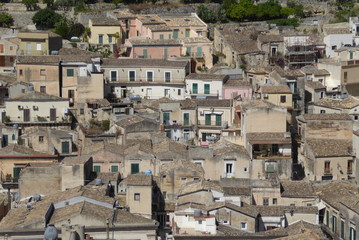 Fototapeta na wymiar houses Modica, Sicily