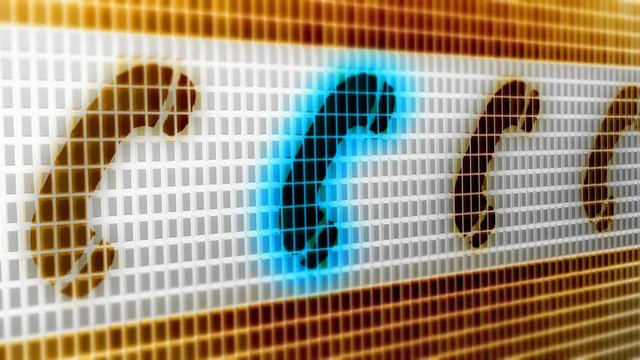 Call icon on the Screen. 4K Resolution. Encoder Prores 4444. Great Quality. Looping.