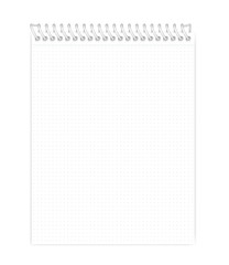 Wire bound note book with dotted tear off page vector mock-up