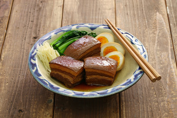 braised pork belly, dongpo pork, okinawa rafute