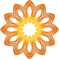 orange pattern isolated on white background