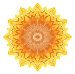 yellow pattern isolated on white background