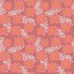Fashionable pattern in small flowers. Floral seamless background for textiles, fabrics, covers, wallpapers, print, gift wrapping and scrapbooking. Raster copy. 