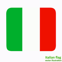 Button with flag of Italia. Vector.
