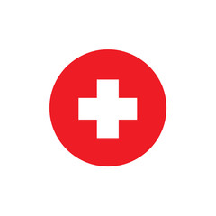 Medical cross icon. Vector illustrations. Flat design.