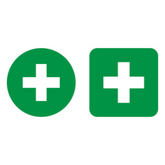 Medical cross icon. Vector illustrations. Flat design.