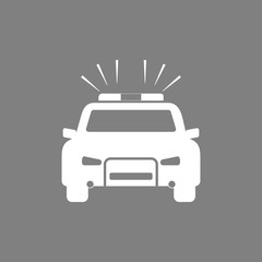 Obraz premium Police car icon. Vector illustrations. Flat design.