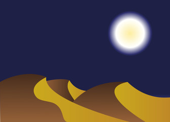 desert landscape in the night