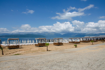 Slivnica beach on Prespa Lake Macedonia 