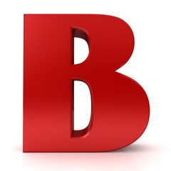 b letter red 3d