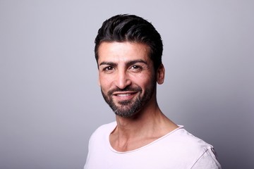 Portrait of a mixed race man