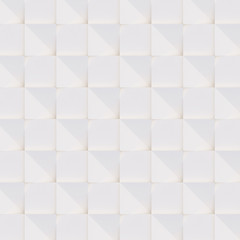 Seamless 3D pattern made of white and beige geometric shapes, creative background or wallpaper surface made of light and shadow. Futuristic decorative abstract texture design, simple graphic elements