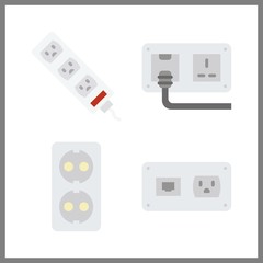 cell icon. socket vector icons in cell set. Use this illustration for cell works.