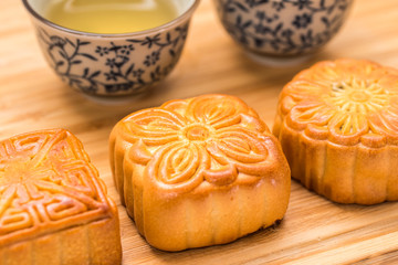 Delicious moon cake for Mid Autumn Festival