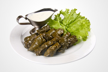 Dolma on a white plate