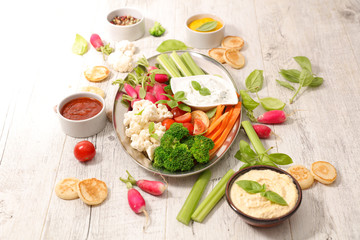 vegetable and dip