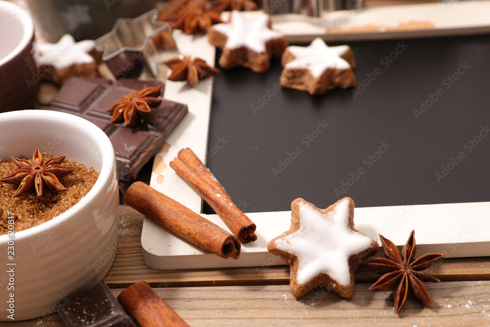 Poster baking christmas cookie