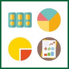 documents icon. folders and stats vector icons in documents set. Use this illustration for documents works.