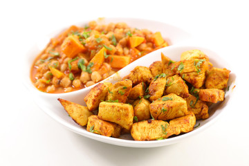 chicken curry and vegetable