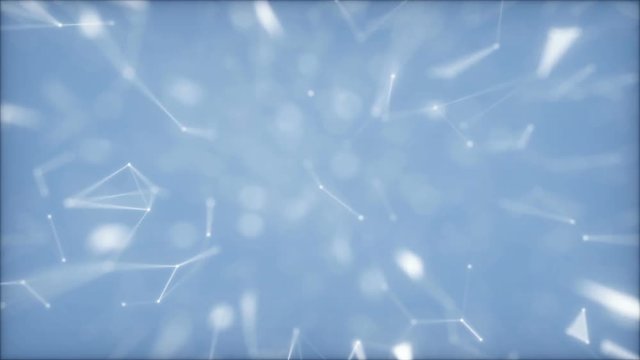 Gentle digital background.Abstract technology background. Growing network connections. Chaotic particles and lines. Applicable for technology, communication, social media background.