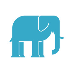 Elephant sign icon. big animal symbol. Cartoon vector