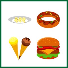tasty icon. mushroom and hamburger vector icons in tasty set. Use this illustration for tasty works.