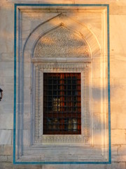 Islamic mosque window, Bursa, Turkey