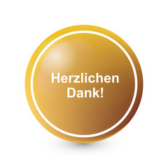 Herzlichen Dank! - goldener Button