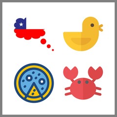 meat icon. pizza and chili vector icons in meat set. Use this illustration for meat works.