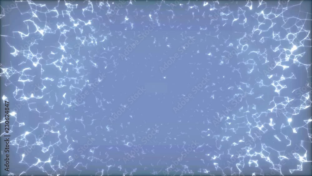 Poster High density electrical charges. Place for text in the middle of the screen.Flying through abstract digital data nodes and connection paths within any type of network or system of networks. Animation
