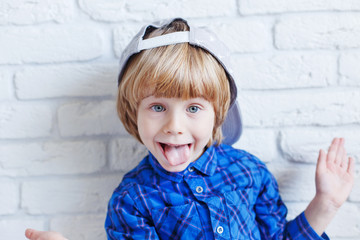Portrait of a crooked little boy