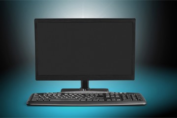 Computer Monitor and Keyboard