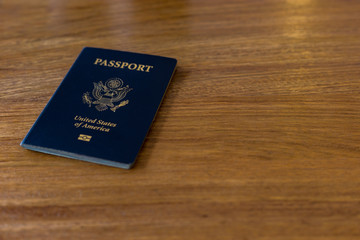 Passport on a table